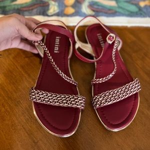 red/ gold Intini flats